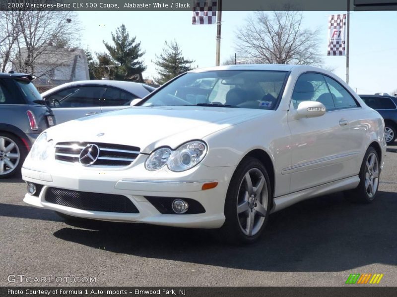 Alabaster White / Black 2006 Mercedes-Benz CLK 500 Coupe