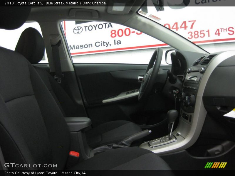  2010 Corolla S Dark Charcoal Interior