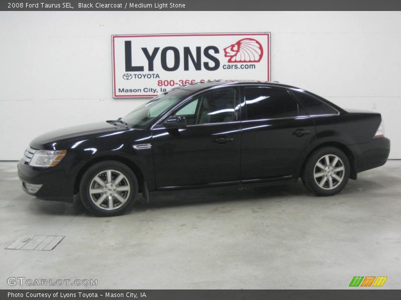 Black Clearcoat / Medium Light Stone 2008 Ford Taurus SEL