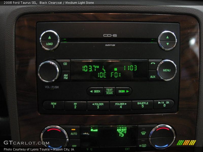 Black Clearcoat / Medium Light Stone 2008 Ford Taurus SEL
