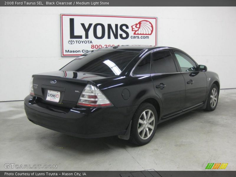 Black Clearcoat / Medium Light Stone 2008 Ford Taurus SEL