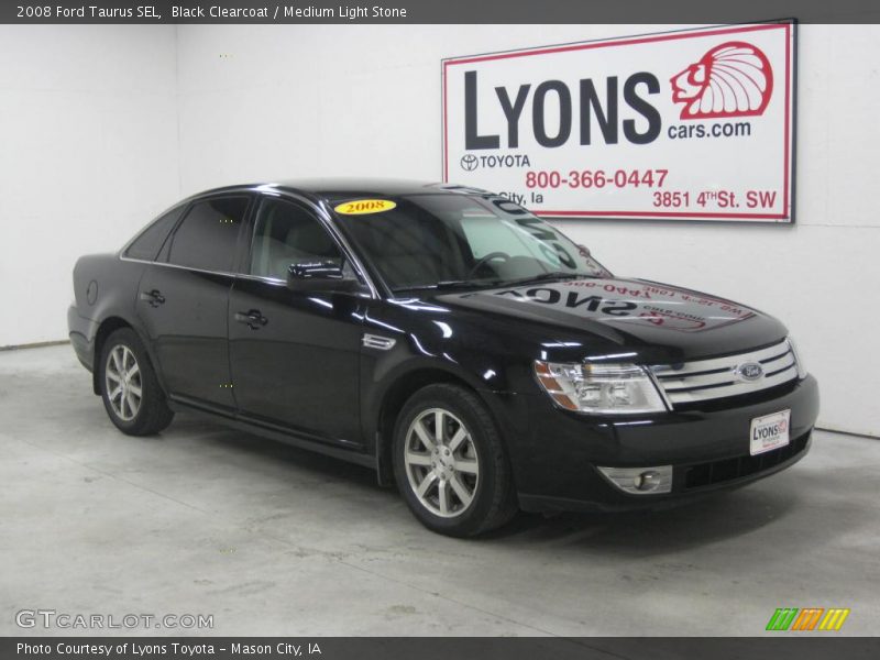 Black Clearcoat / Medium Light Stone 2008 Ford Taurus SEL