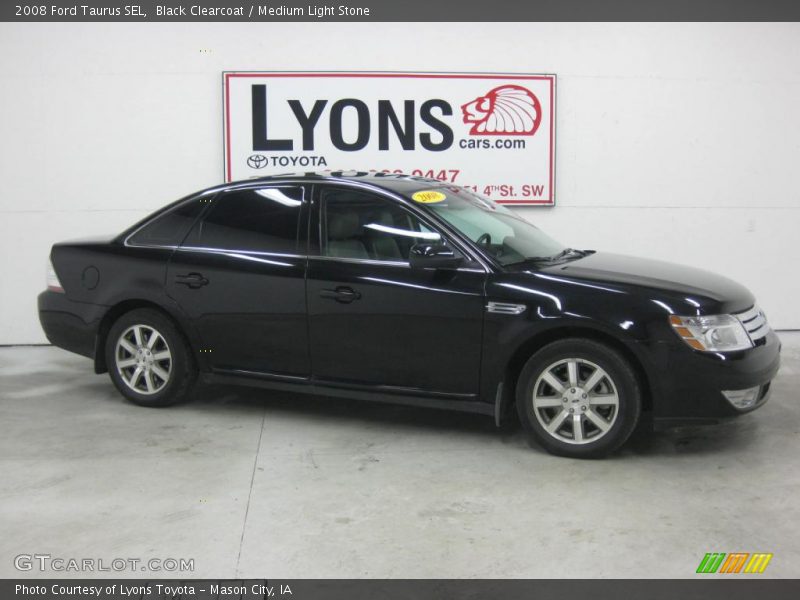 Black Clearcoat / Medium Light Stone 2008 Ford Taurus SEL