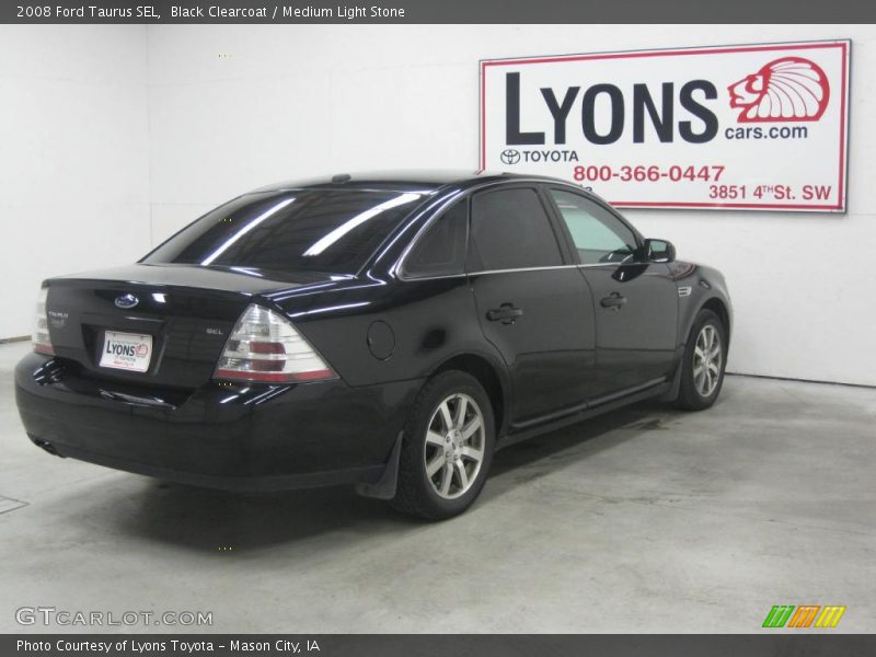 Black Clearcoat / Medium Light Stone 2008 Ford Taurus SEL