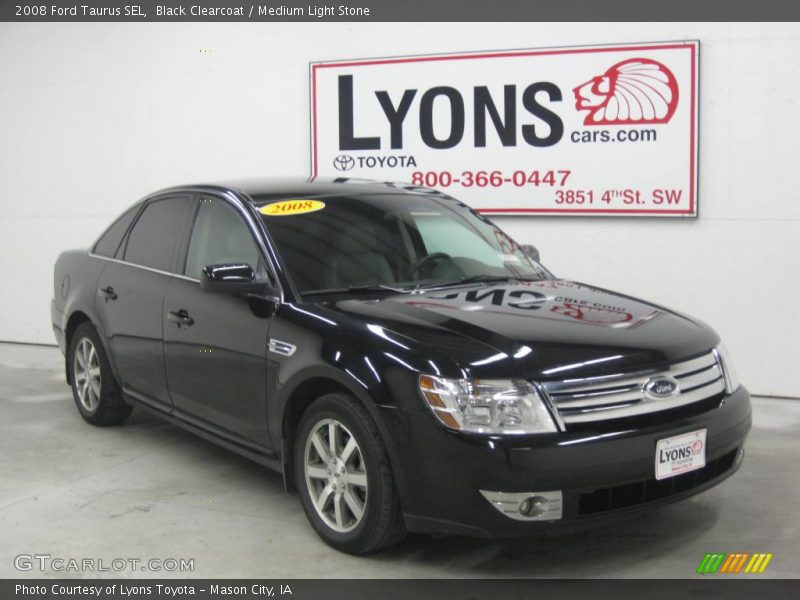 Black Clearcoat / Medium Light Stone 2008 Ford Taurus SEL