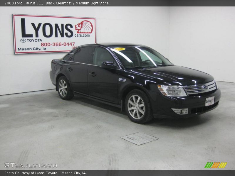 Black Clearcoat / Medium Light Stone 2008 Ford Taurus SEL