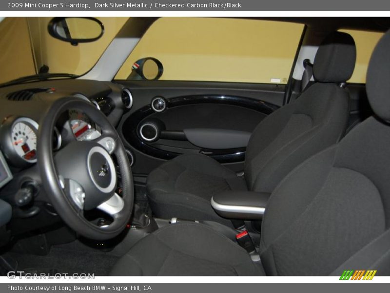 Dark Silver Metallic / Checkered Carbon Black/Black 2009 Mini Cooper S Hardtop
