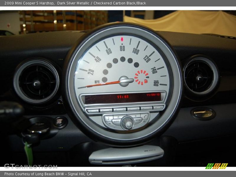 Dark Silver Metallic / Checkered Carbon Black/Black 2009 Mini Cooper S Hardtop