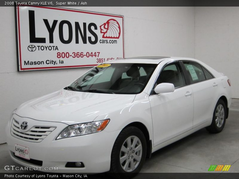 Super White / Ash 2008 Toyota Camry XLE V6
