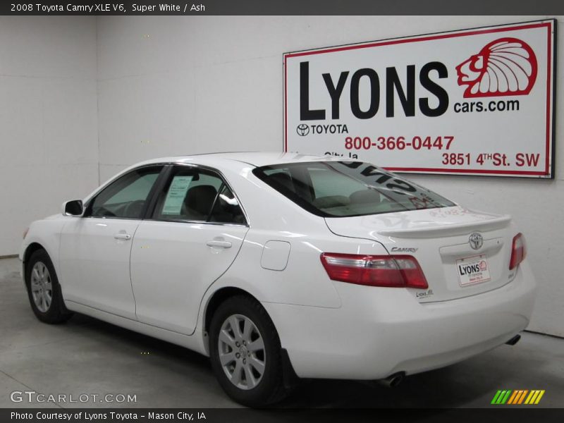 Super White / Ash 2008 Toyota Camry XLE V6