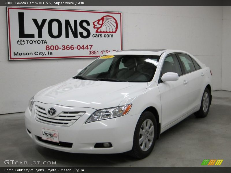 Super White / Ash 2008 Toyota Camry XLE V6