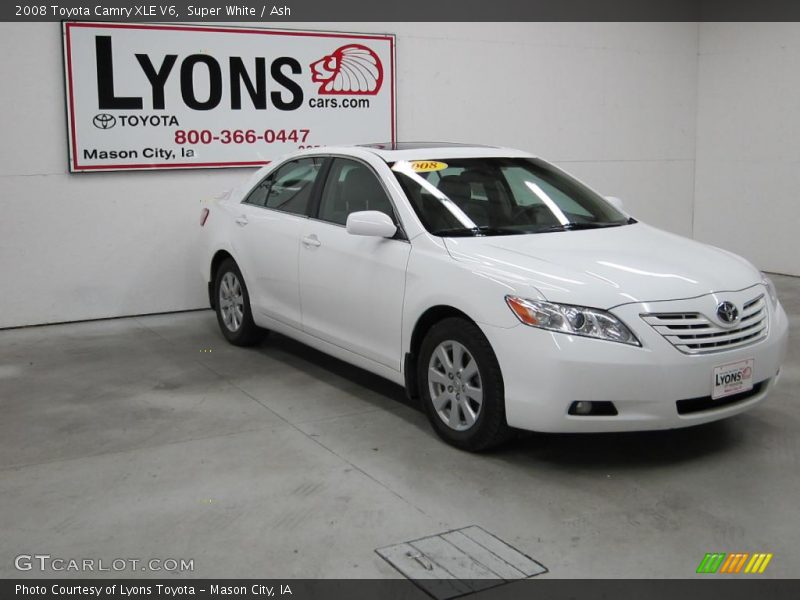 Super White / Ash 2008 Toyota Camry XLE V6