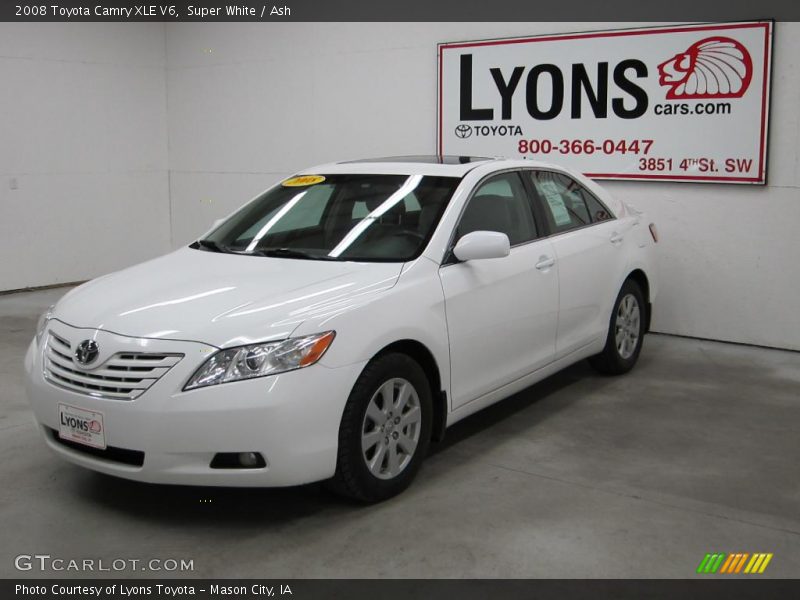 Super White / Ash 2008 Toyota Camry XLE V6