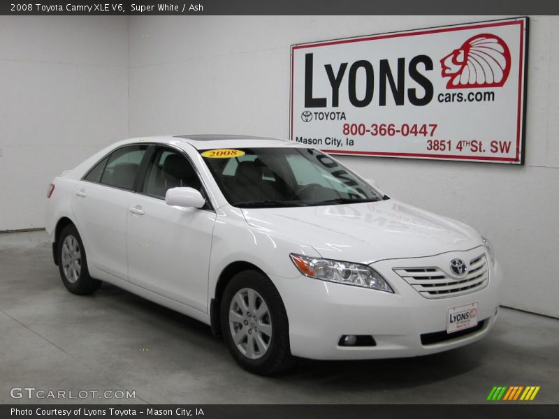 Super White / Ash 2008 Toyota Camry XLE V6