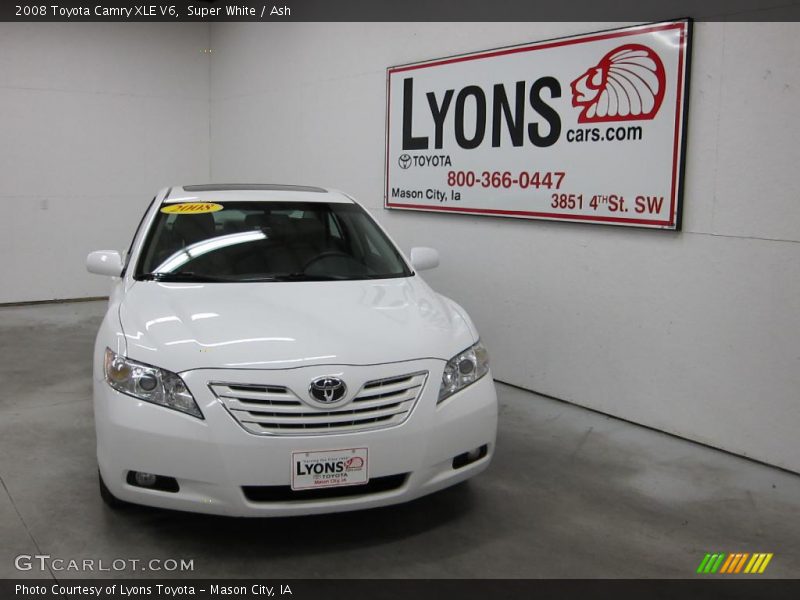 Super White / Ash 2008 Toyota Camry XLE V6
