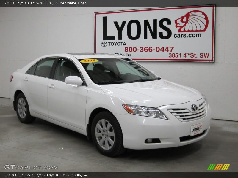 Super White / Ash 2008 Toyota Camry XLE V6