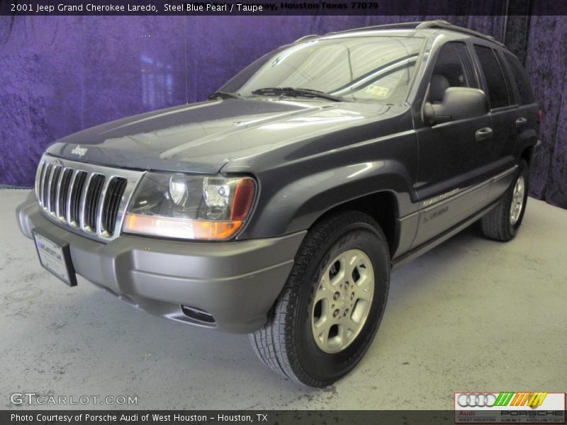 Steel Blue Pearl / Taupe 2001 Jeep Grand Cherokee Laredo