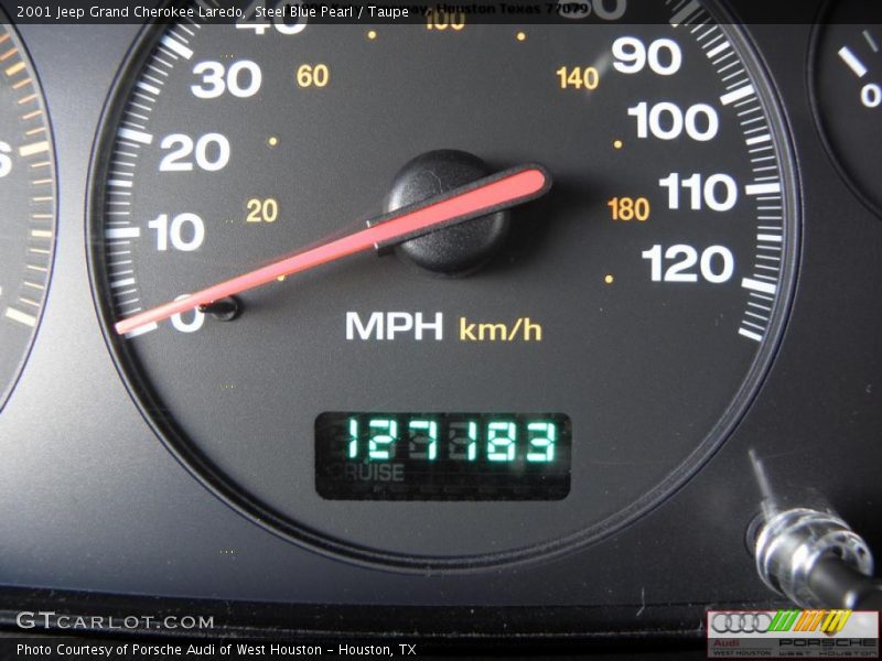 Steel Blue Pearl / Taupe 2001 Jeep Grand Cherokee Laredo
