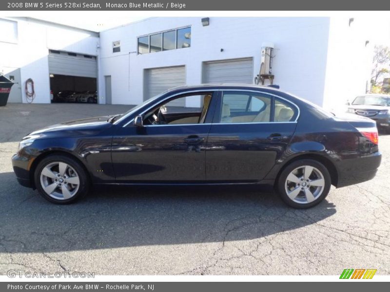 Monaco Blue Metallic / Beige 2008 BMW 5 Series 528xi Sedan