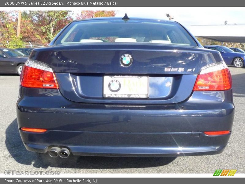 Monaco Blue Metallic / Beige 2008 BMW 5 Series 528xi Sedan