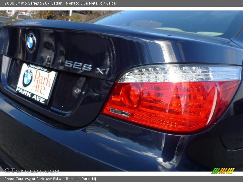 Monaco Blue Metallic / Beige 2008 BMW 5 Series 528xi Sedan
