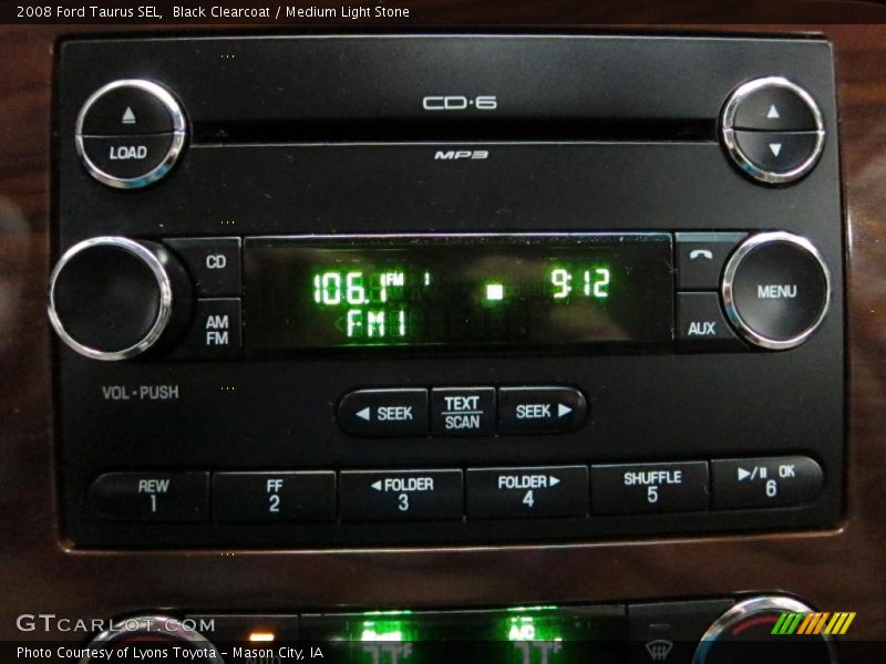 Black Clearcoat / Medium Light Stone 2008 Ford Taurus SEL