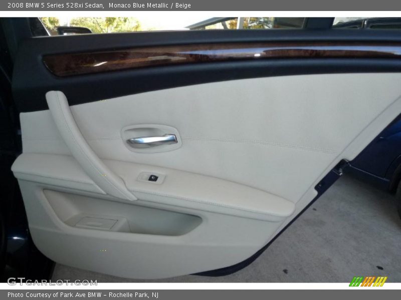 Monaco Blue Metallic / Beige 2008 BMW 5 Series 528xi Sedan