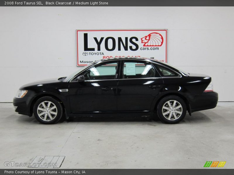 Black Clearcoat / Medium Light Stone 2008 Ford Taurus SEL