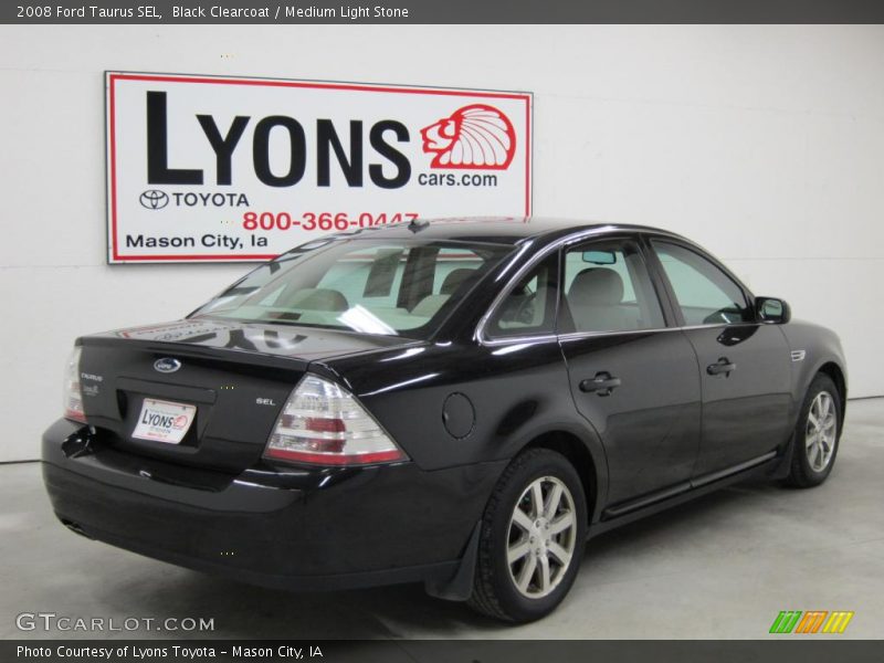 Black Clearcoat / Medium Light Stone 2008 Ford Taurus SEL