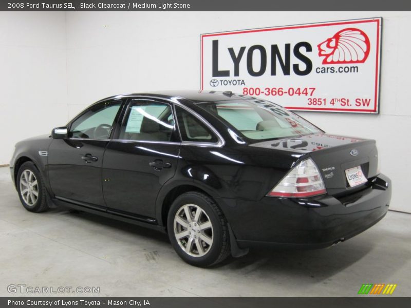 Black Clearcoat / Medium Light Stone 2008 Ford Taurus SEL