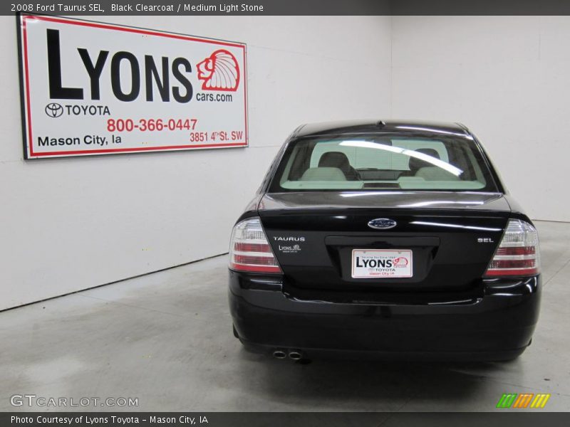 Black Clearcoat / Medium Light Stone 2008 Ford Taurus SEL