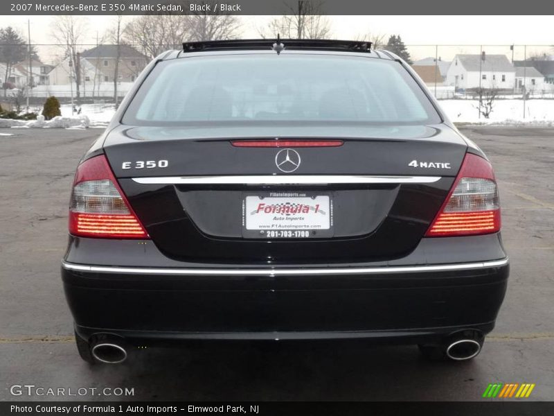 Black / Black 2007 Mercedes-Benz E 350 4Matic Sedan