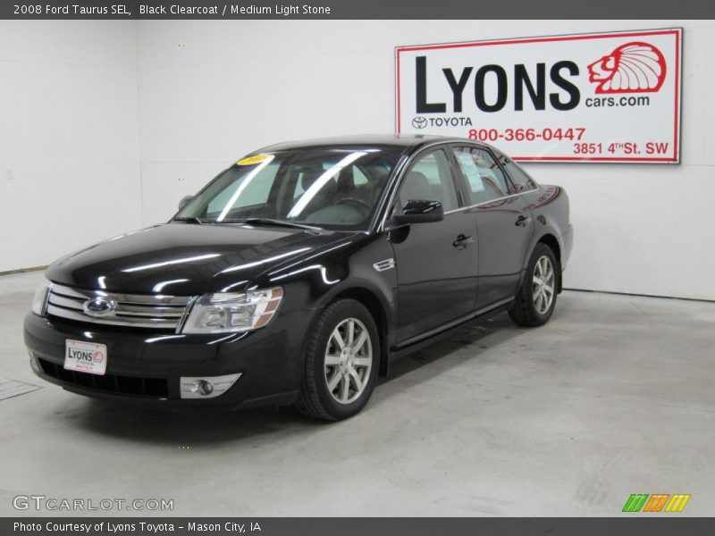 Black Clearcoat / Medium Light Stone 2008 Ford Taurus SEL