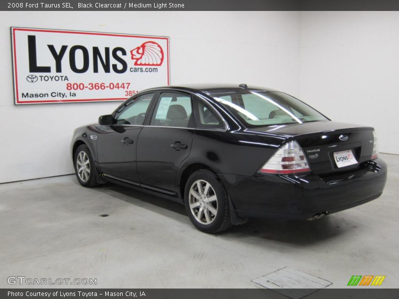 Black Clearcoat / Medium Light Stone 2008 Ford Taurus SEL