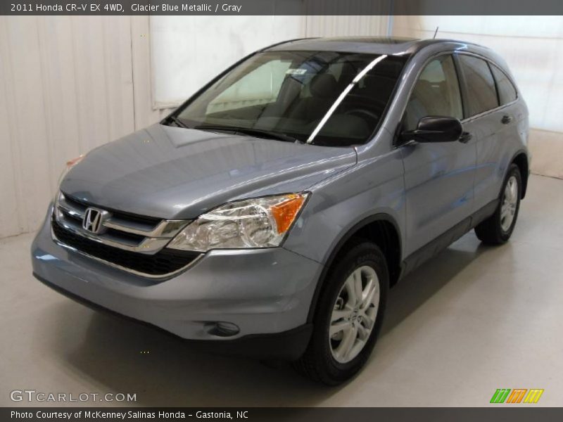 Glacier Blue Metallic / Gray 2011 Honda CR-V EX 4WD