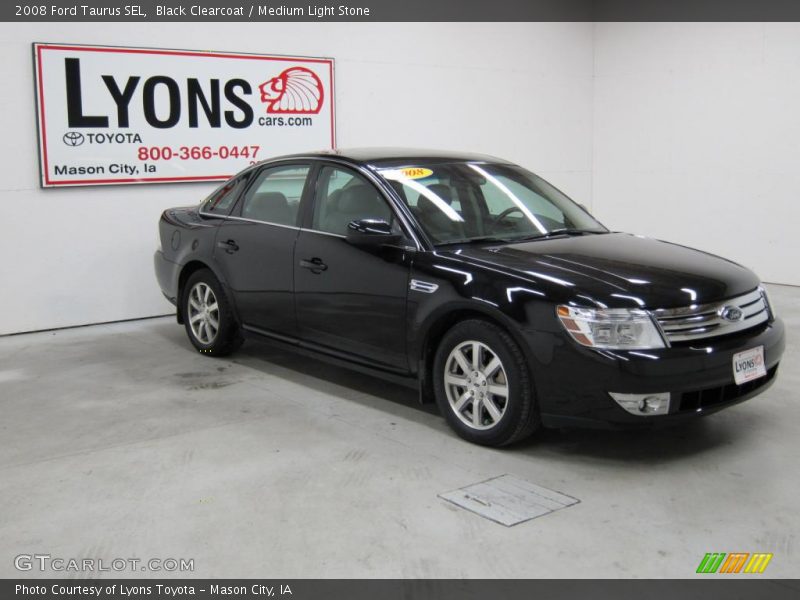 Black Clearcoat / Medium Light Stone 2008 Ford Taurus SEL
