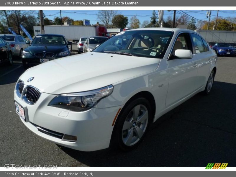 Alpine White / Cream Beige Dakota Leather 2008 BMW 5 Series 528xi Sedan