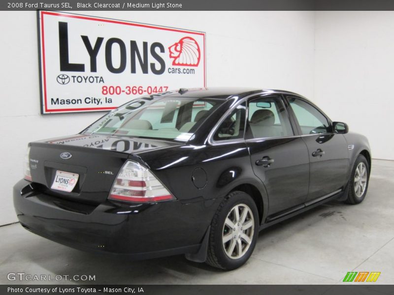 Black Clearcoat / Medium Light Stone 2008 Ford Taurus SEL
