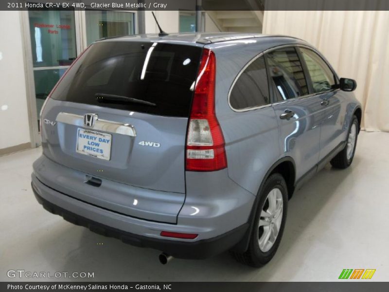 Glacier Blue Metallic / Gray 2011 Honda CR-V EX 4WD