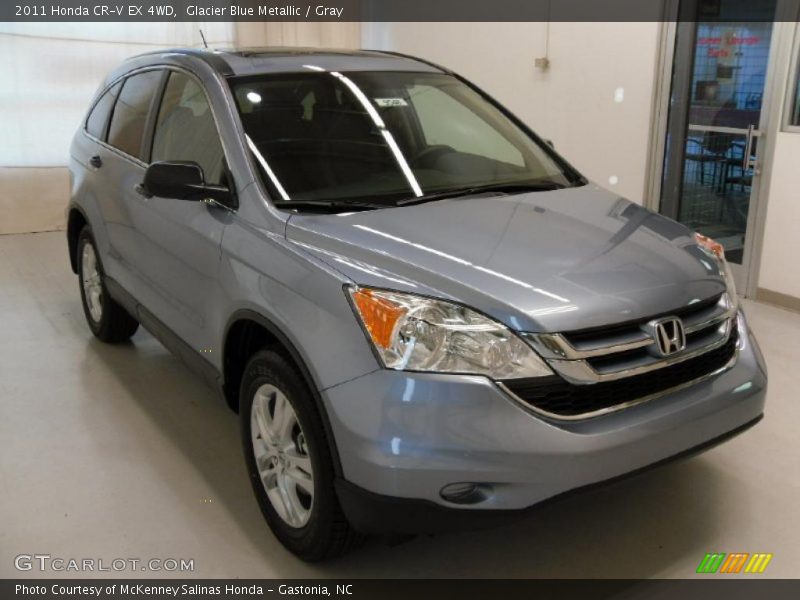 Glacier Blue Metallic / Gray 2011 Honda CR-V EX 4WD