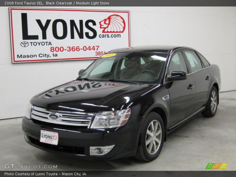 Black Clearcoat / Medium Light Stone 2008 Ford Taurus SEL