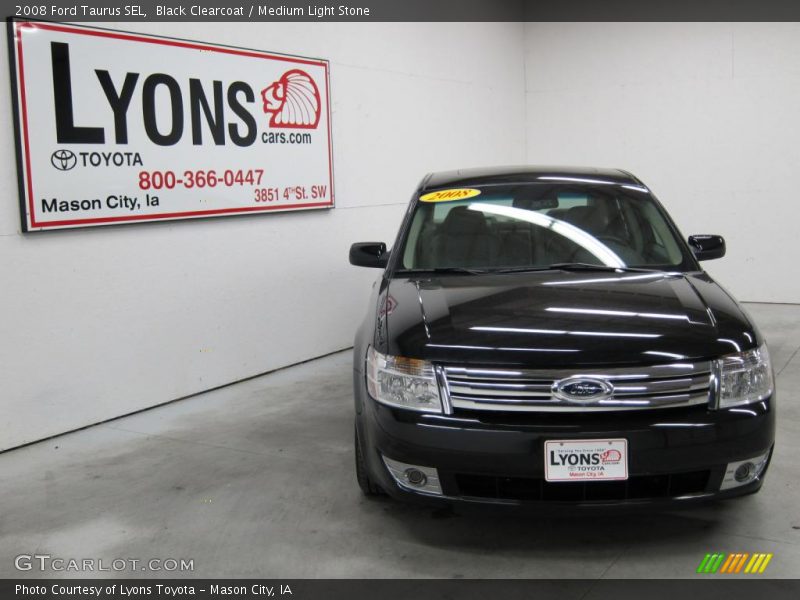 Black Clearcoat / Medium Light Stone 2008 Ford Taurus SEL
