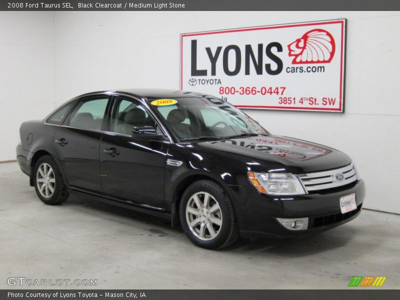 Black Clearcoat / Medium Light Stone 2008 Ford Taurus SEL