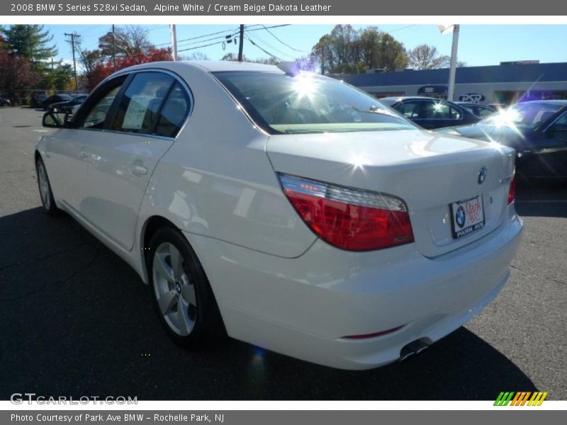 Alpine White / Cream Beige Dakota Leather 2008 BMW 5 Series 528xi Sedan