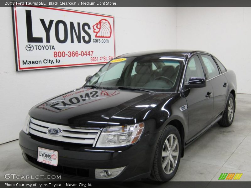 Black Clearcoat / Medium Light Stone 2008 Ford Taurus SEL