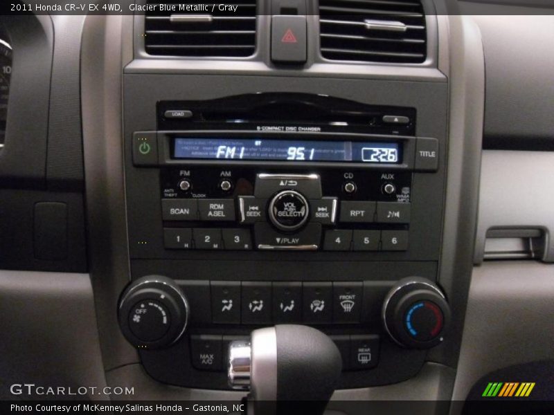 Glacier Blue Metallic / Gray 2011 Honda CR-V EX 4WD