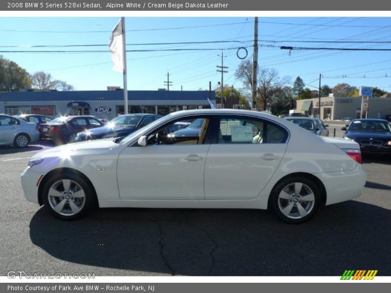 Alpine White / Cream Beige Dakota Leather 2008 BMW 5 Series 528xi Sedan