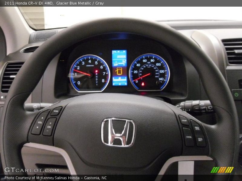 Glacier Blue Metallic / Gray 2011 Honda CR-V EX 4WD