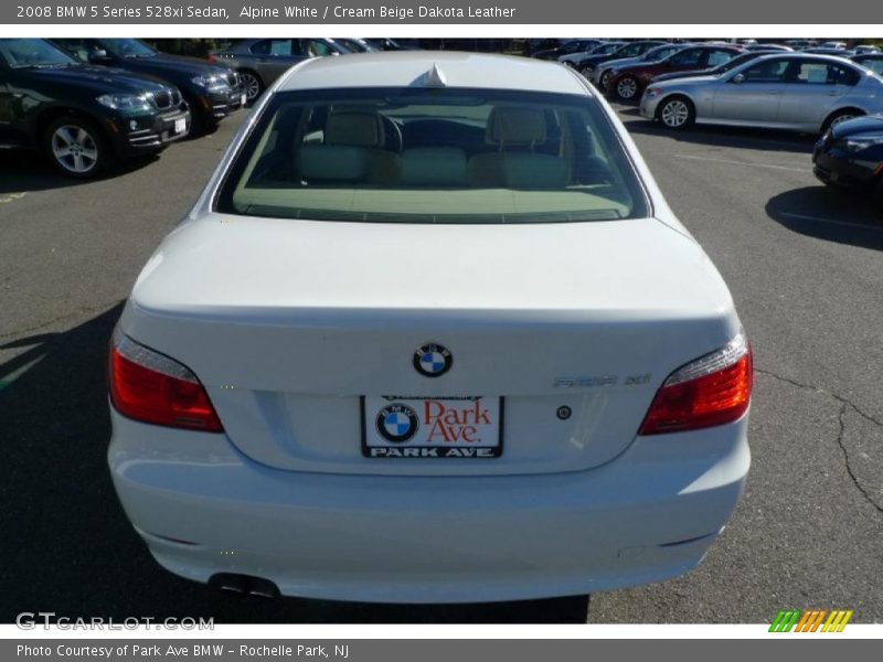 Alpine White / Cream Beige Dakota Leather 2008 BMW 5 Series 528xi Sedan