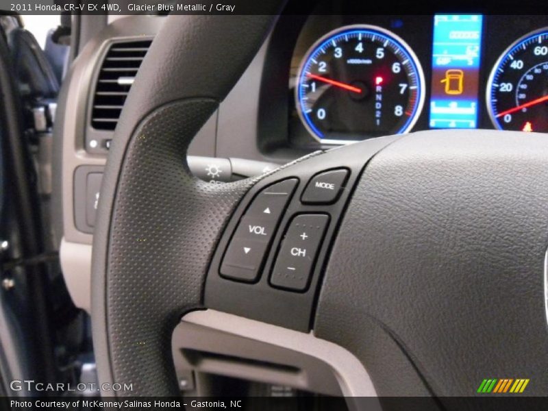 Glacier Blue Metallic / Gray 2011 Honda CR-V EX 4WD